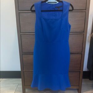 White House Black Market Blue Sleeveless Dress